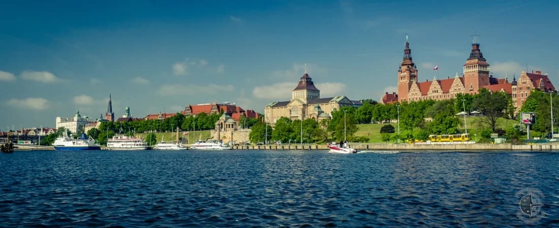 Panorama Szczecina widziana od strony Odry